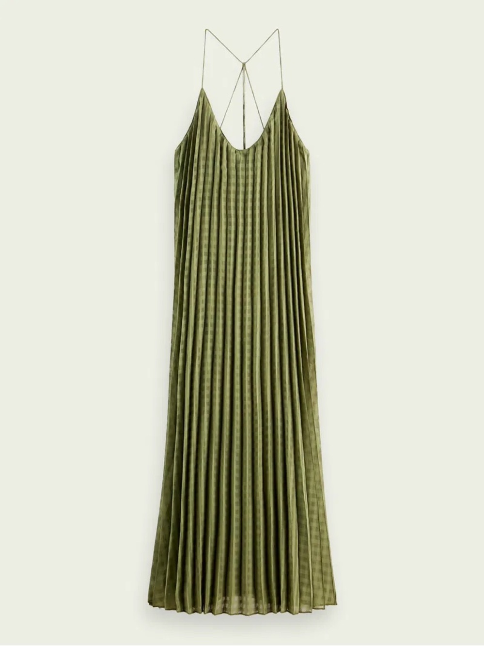 SCOTCH & SODA Checked Midi Dress With Pleats